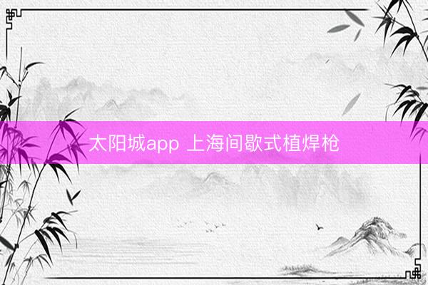 太阳城app 上海间歇式植焊枪