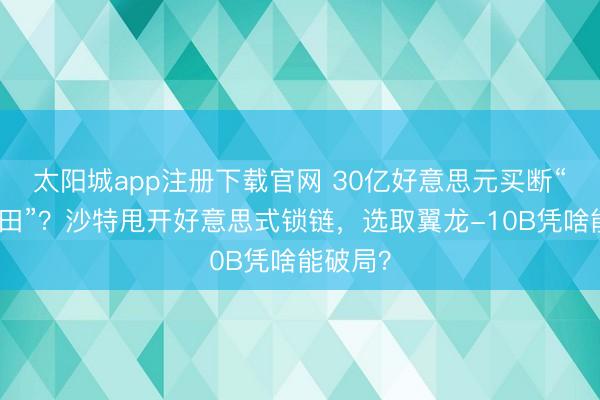 太阳城app注册下载官网 30亿好意思元买断“隐身目田”？沙特甩开好意思式锁链，选取翼龙-10B凭啥能破局？